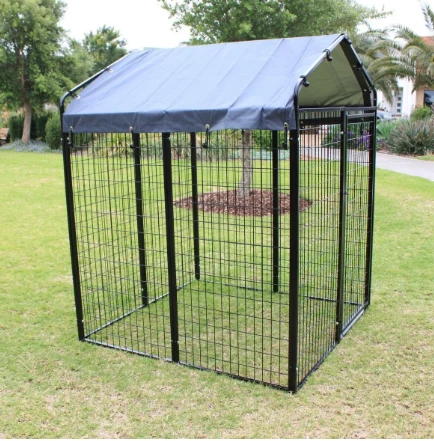 Application of metal cage on wheels for pets at home